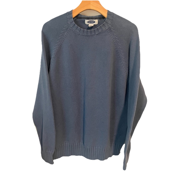Old Navy Other - Old Navy Mens Sweater XL Blue Ribbed Round Neck Vintage